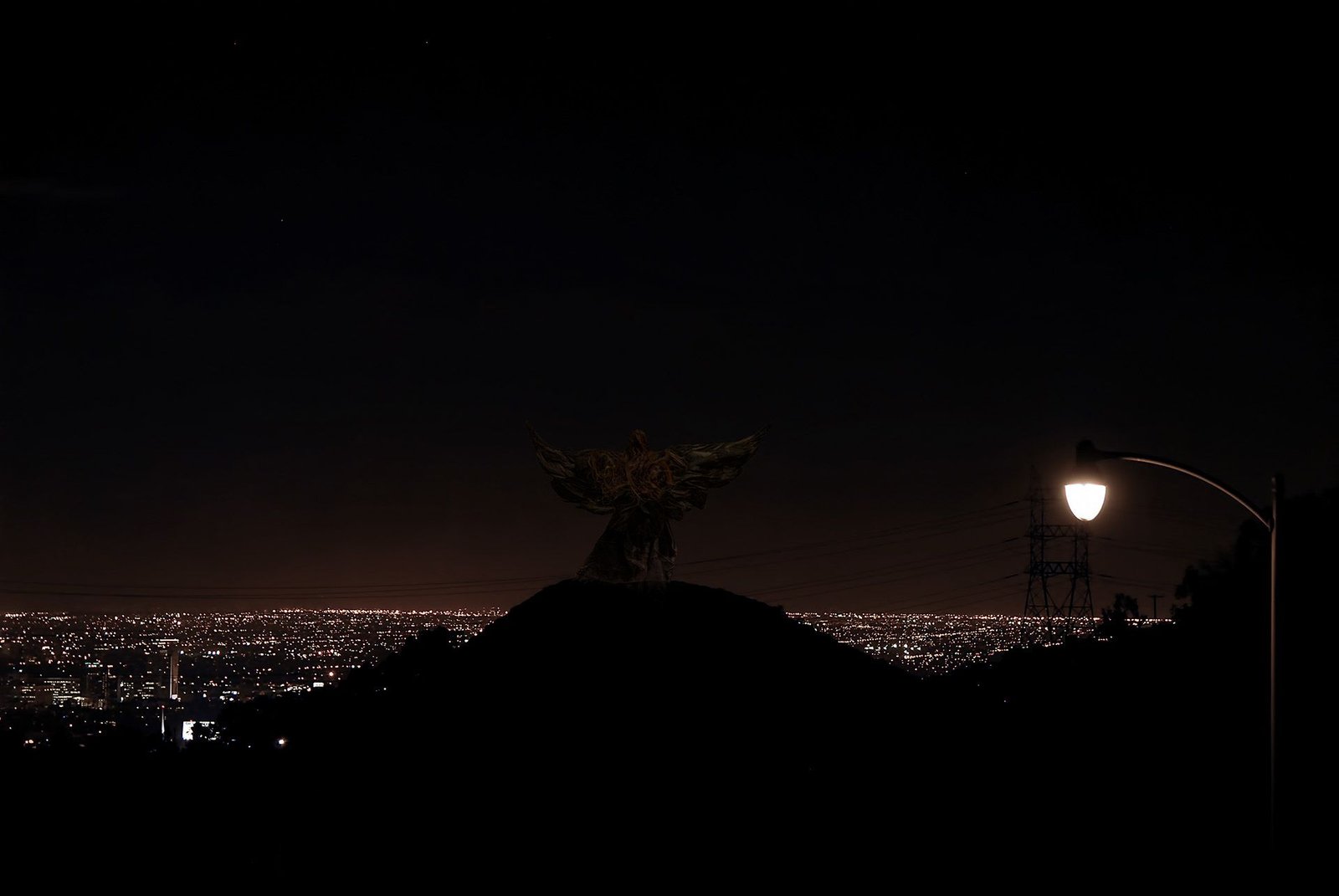 Angel watches over LA lights